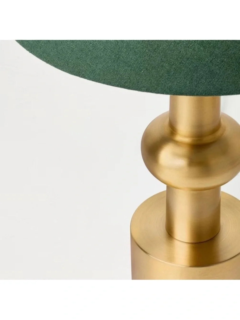 Hearth & Hand Vintage Style Brass Base & Dark Green Empire Shade 23